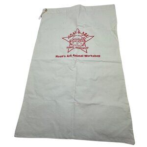 Noahs Ark Animal Workshop Canvas Storage Bag With Drawstring cream 33x21" READ
